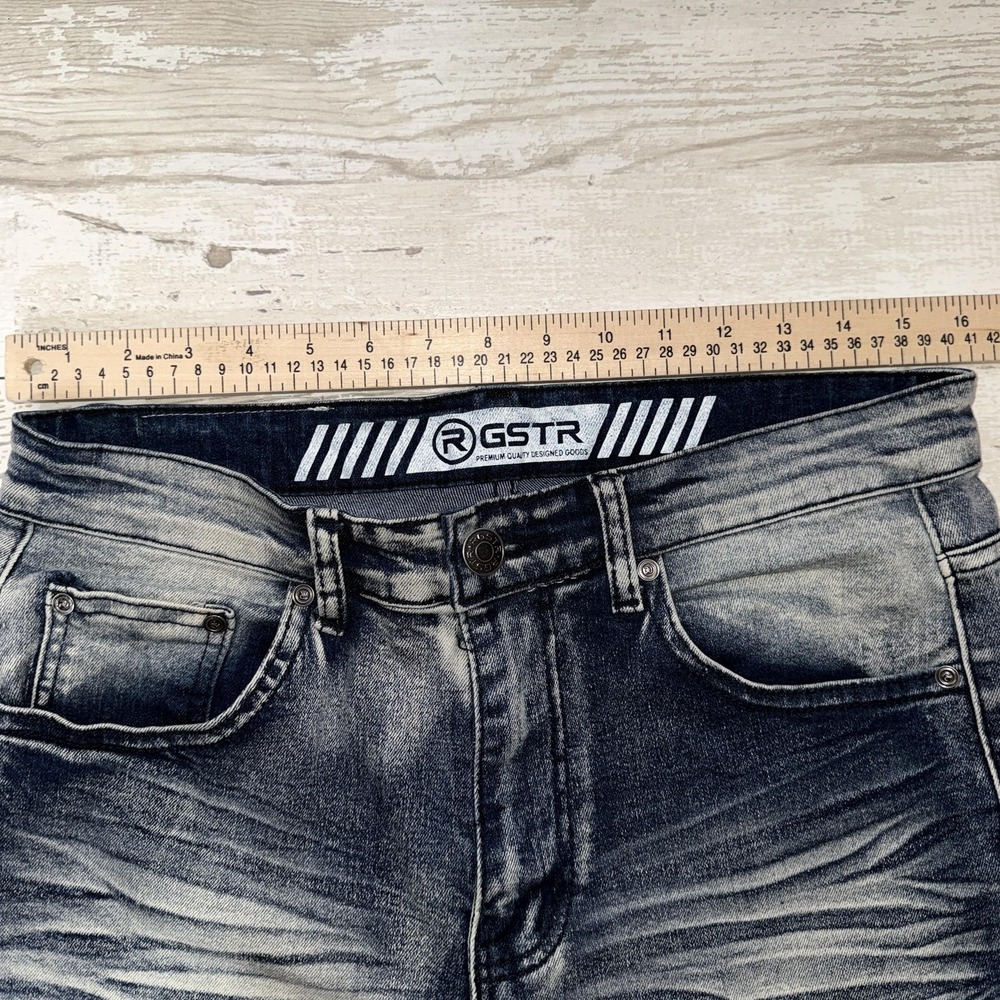 RGSTR Jeans Mens 32x32 Gray Slim Fit Tapered Leg Medium Wash Denim Stretch - Picture 4 of 10